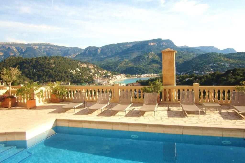 Apartamento Gran Terraza Privada Y Vistas Al Mar Port De Soller Bagian luar foto